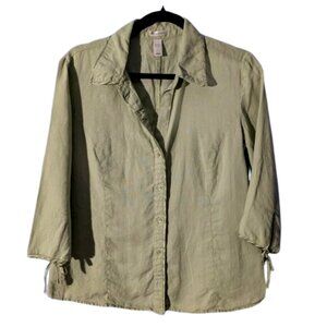 Old Navy 3/4 length sleeve. 100% linen